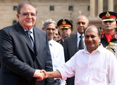 Afghan defence minister AR Wardak with Indian defence minister AK Antony in New Delhi
